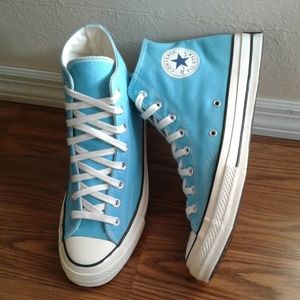 CONVERSE hi top 70' mint condition blue and white